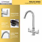 Asiatique C/H Basin Mixer With Extended Swivel 'J' Spout  (P-011),Perlato Series Premium Faucets & Mixers