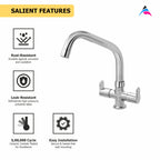 Asiatique C/H Basin Mixer With Extended Swivel Spout  (P-011EX),Perlato Series Premium Faucets & Mixers