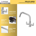 Asiatique C/H Basin Mixer With Extended Swivel Spout  (P-011EX),Perlato Series Premium Faucets & Mixers