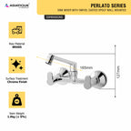 Asiatique Sink Mixer With Swivel Casted Spout  Wall Mounted (P-012),Perlato Series Premium Faucets & Mixers
