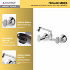 Asiatique Sink Mixer With Swivel Casted Spout  Wall Mounted (P-012),Perlato Series Premium Faucets & Mixers