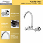 Asiatique Sink Mixer With Extended Swivel 'J' Spout Wall Mounted (P-013),Perlato Series Premium Faucets & Mixers (Copy)