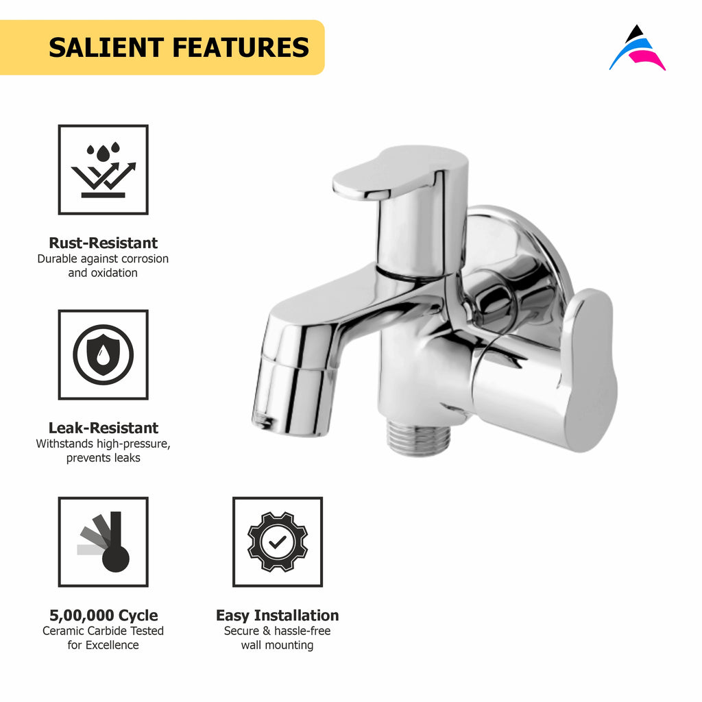 Asiatique S/L Basin Mixer Wall Mounted Upper Part  (P-015),Perlato Series Premium Faucets & Mixers