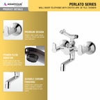 Asiatique Wall Mixer Telephonic with Crutch ARR of Tele. Shower (P-016),Perlato Series Premium Faucets & Mixers