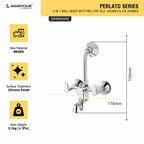 Asiatique 3 in 1 Wall Mixer with Pro . For Tele Shower & O/H Shower (P-018),Perlato Series Premium Faucets & Mixers