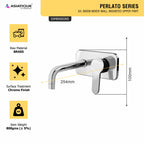 Asiatique S/L Basin Mixer Wall Mounted Upper Part  (P-019U),Perlato Series Premium Faucets & Mixers