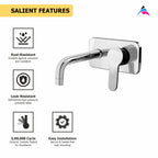 Asiatique S/L Basin Mixer Wall Mounted Upper Part  (P-019U),Perlato Series Premium Faucets & Mixers