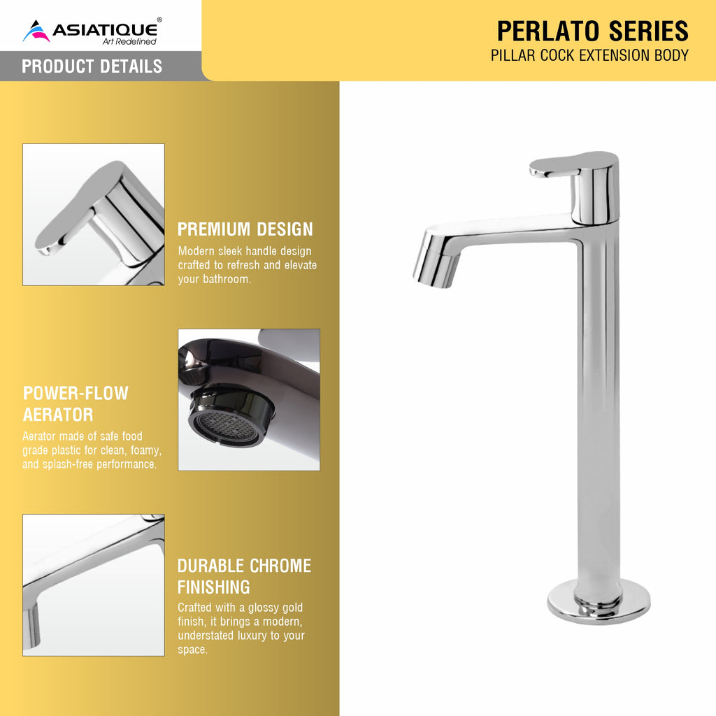 Asiatique Pillar Cock Extension Body  (P-023),Perlato Series Premium Faucets & Mixers