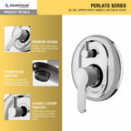 Asiatique S/L Div Upper Parts Handle Button & Plate  (P-024),Perlato Series Premium Faucets & Mixers
