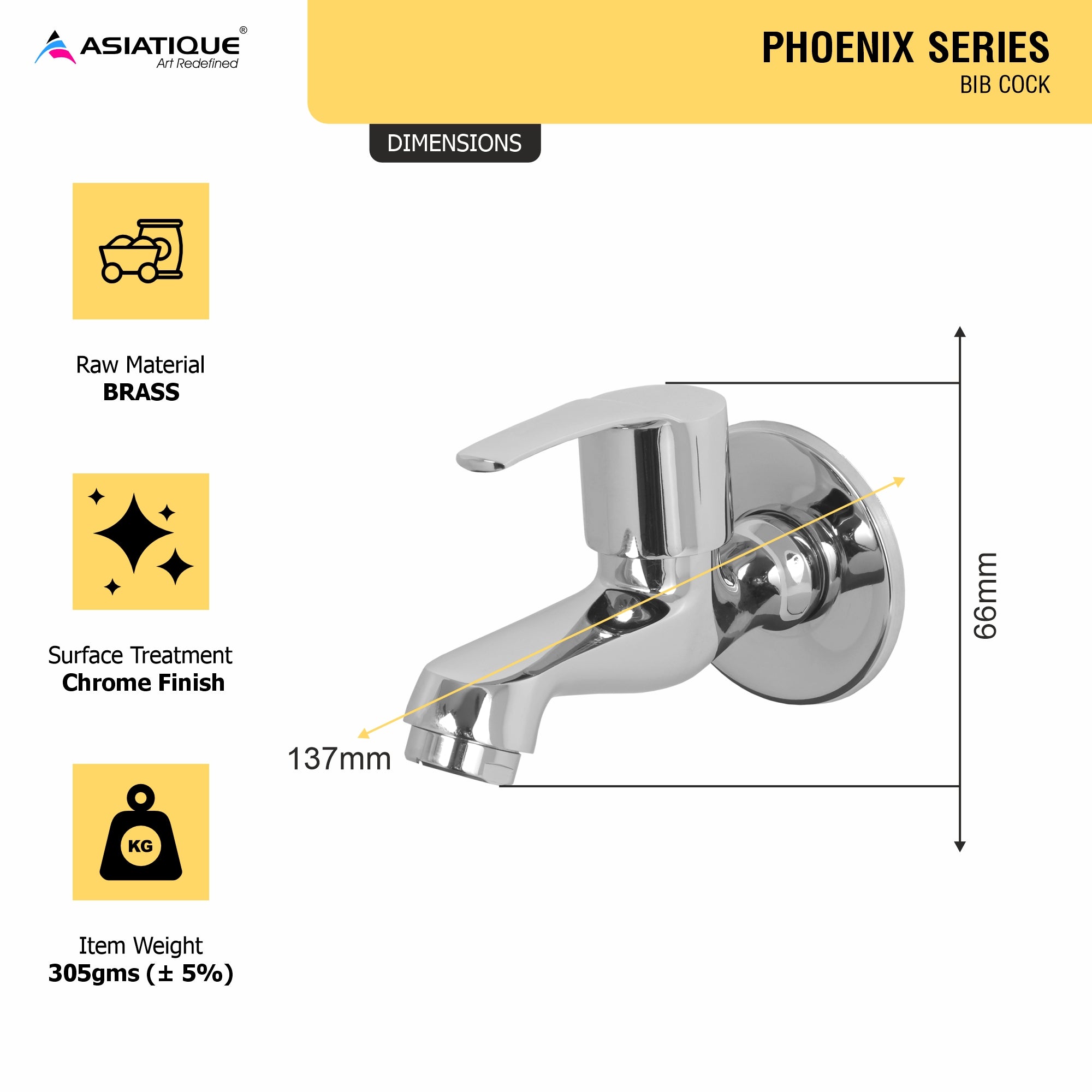 Asiatique  Bib Cock   (PH-003), Phoenix Series Premium Faucets & Mixers