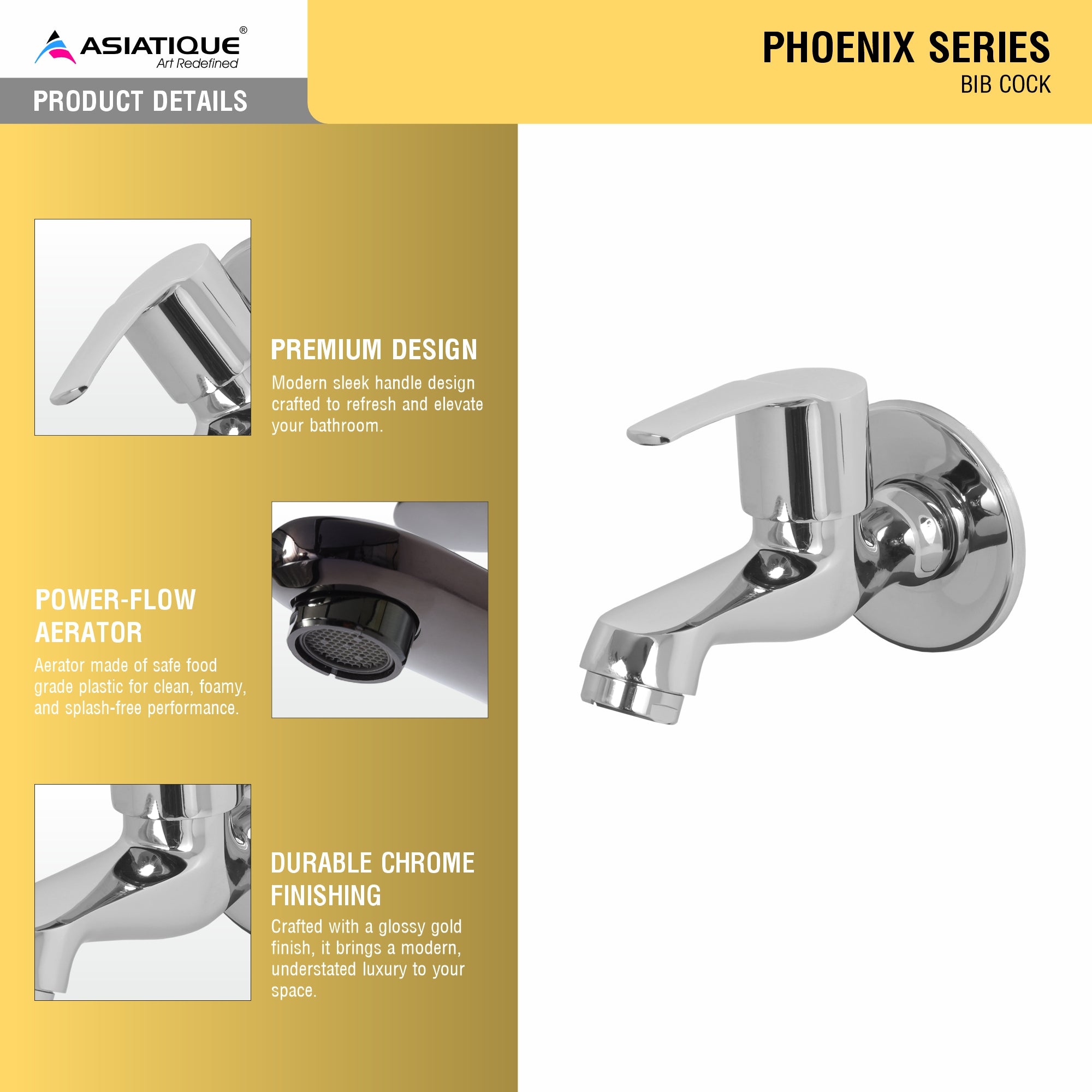 Asiatique  Bib Cock   (PH-003), Phoenix Series Premium Faucets & Mixers