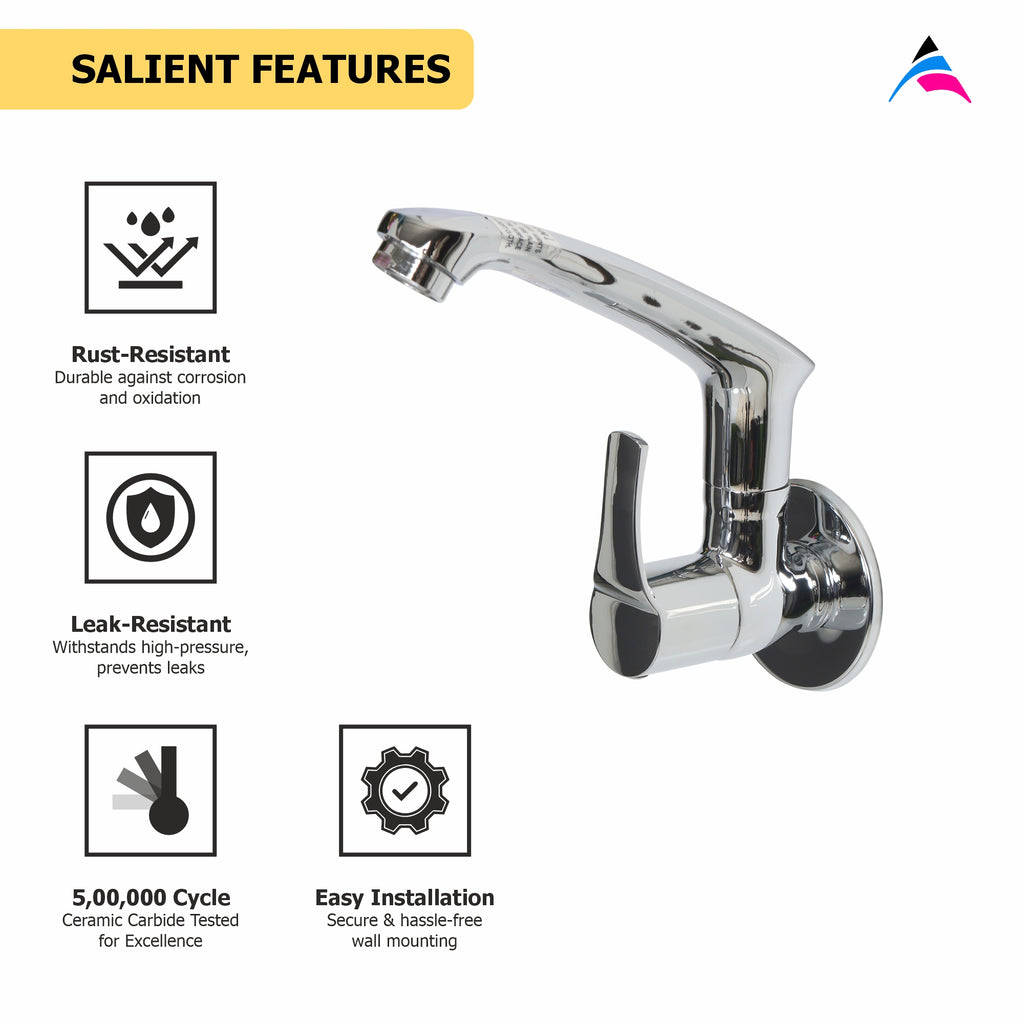 Asiatique Sink Cock With Casted Spout (PH-007), Phoenix Series Premium Faucets & Mixers