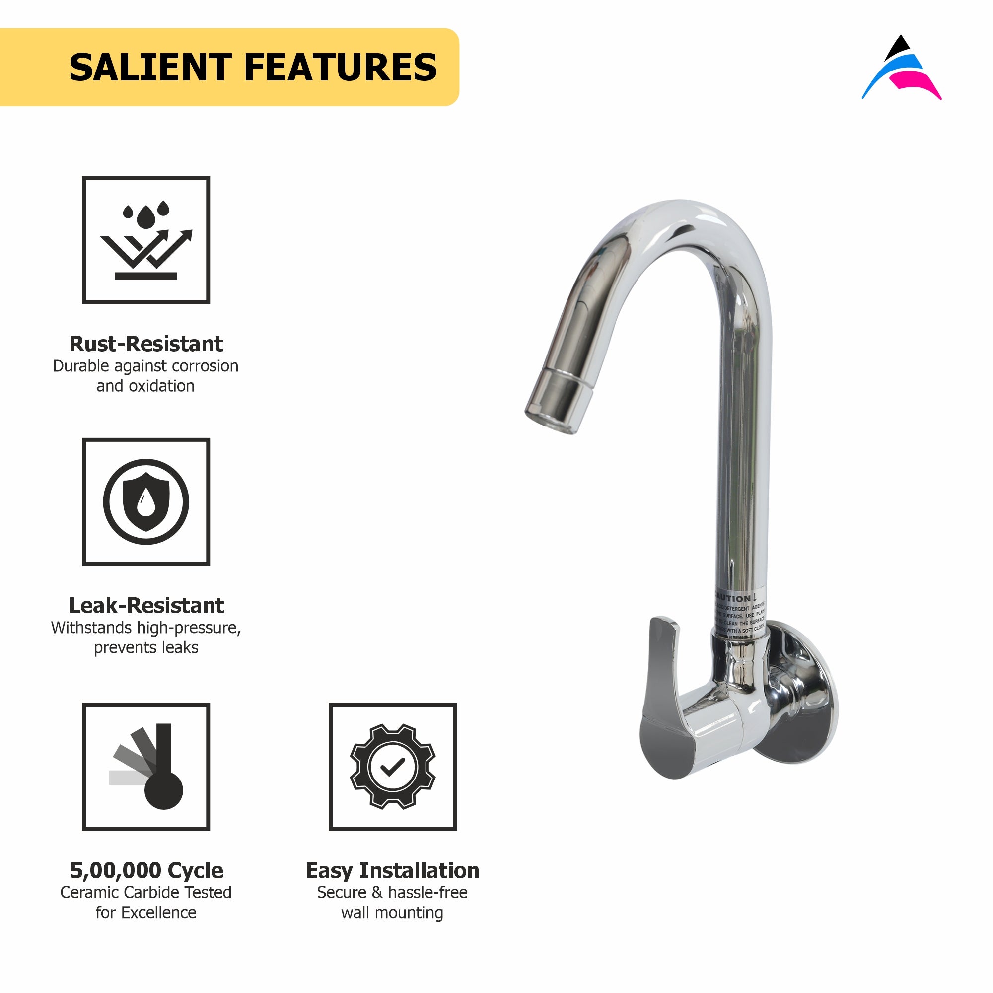 Asiatique Sink Cock 'J' Spout (PH-008), Phoenix Series Premium Faucets & Mixers