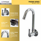 Asiatique Sink Cock 'J' Spout (PH-008), Phoenix Series Premium Faucets & Mixers