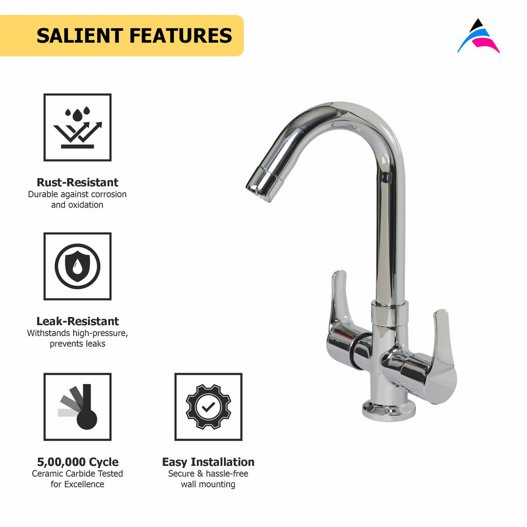 Asiatique C/H Basin Mixer 'J' Spout (PH-011), Phoenix Series Premium Faucets & Mixers