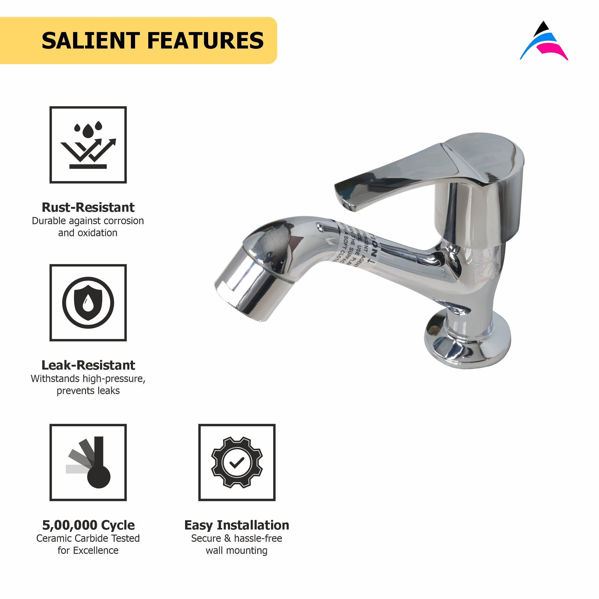 Asiatique High Neck Pillar  Cock (PH-029), Phoenix Series Premium Faucets & Mixers