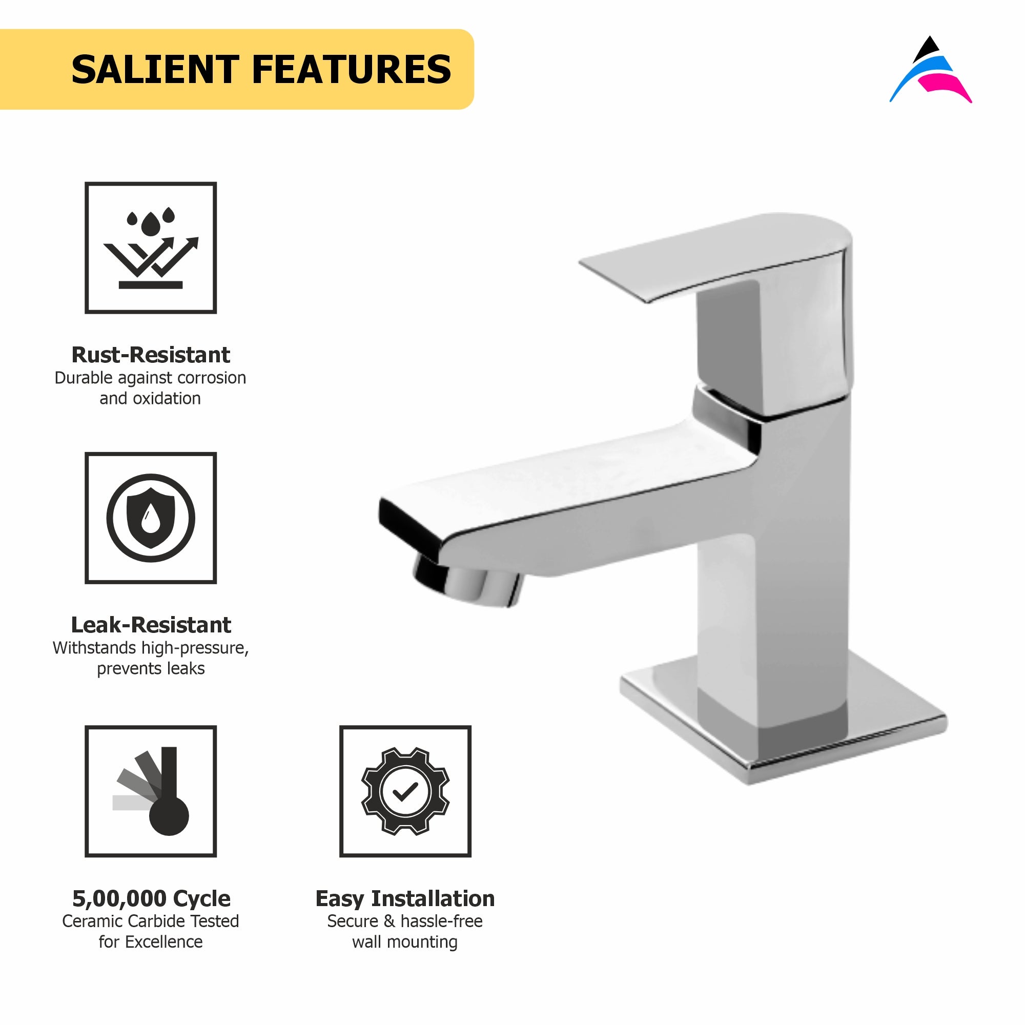 Asiatique Pillar Cock (PL-000), Plaza Series Bathroom Faucets & Mixers | Premium Brass Tap Collection