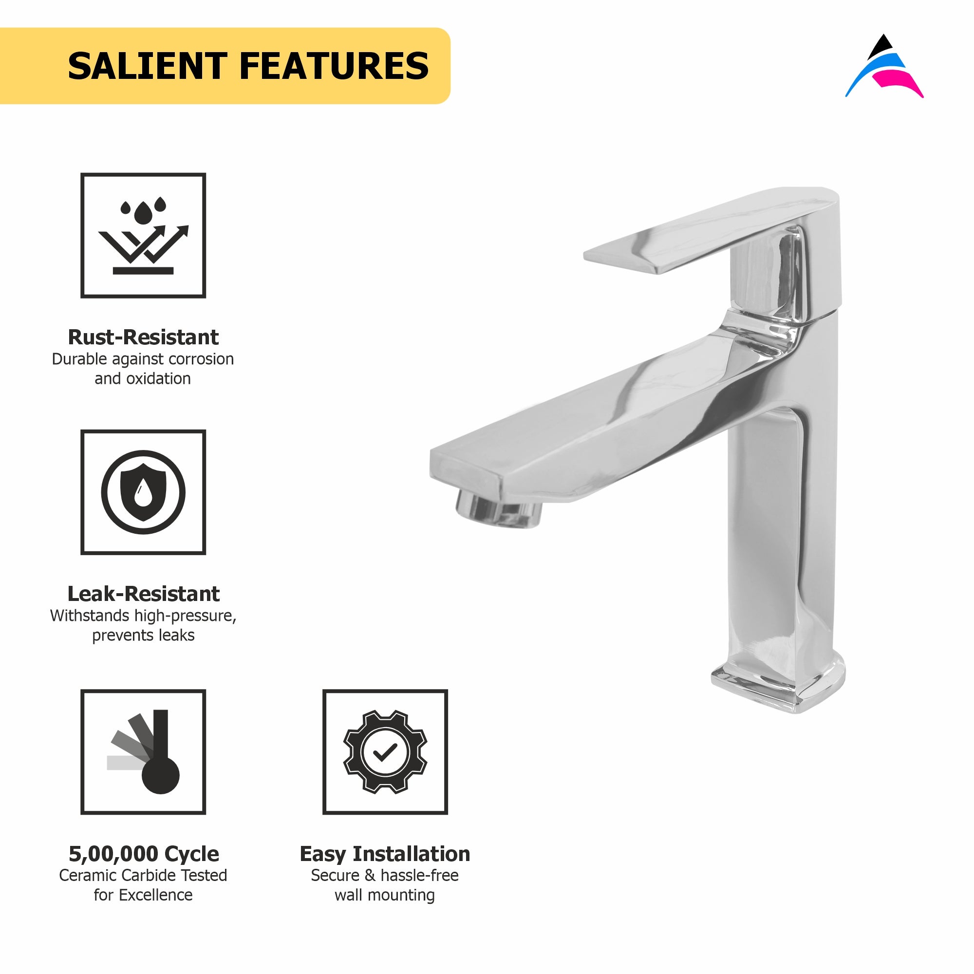 Asiatique Pillar Cock With Extended Body & Spout (PL-000AA), Plaza Series Bathroom Faucets & Mixers | Premium Brass Tap Collection