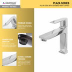 Asiatique Pillar Cock With Extended Body & Spout (PL-000AA), Plaza Series Bathroom Faucets & Mixers | Premium Brass Tap Collection