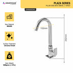 Asiatique Pillar Cock With Swivel 'J' Spout (PL-002), Plaza Series Bathroom Faucets & Mixers | Premium Brass Tap Collection