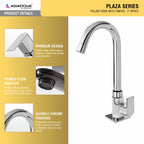 Asiatique Pillar Cock With Swivel 'J' Spout (PL-002), Plaza Series Bathroom Faucets & Mixers | Premium Brass Tap Collection