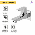 Asiatique Bib Cock Long Body With Wall Flange (PL-004), Plaza Series Bathroom Faucets & Mixers | Premium Brass Tap Collection
