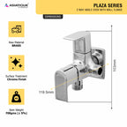 Asiatique 2 Way Angle Cock With Wall Flange (PL-005TW), Plaza Series Bathroom Faucets & Mixers | Premium Brass Tap Collection