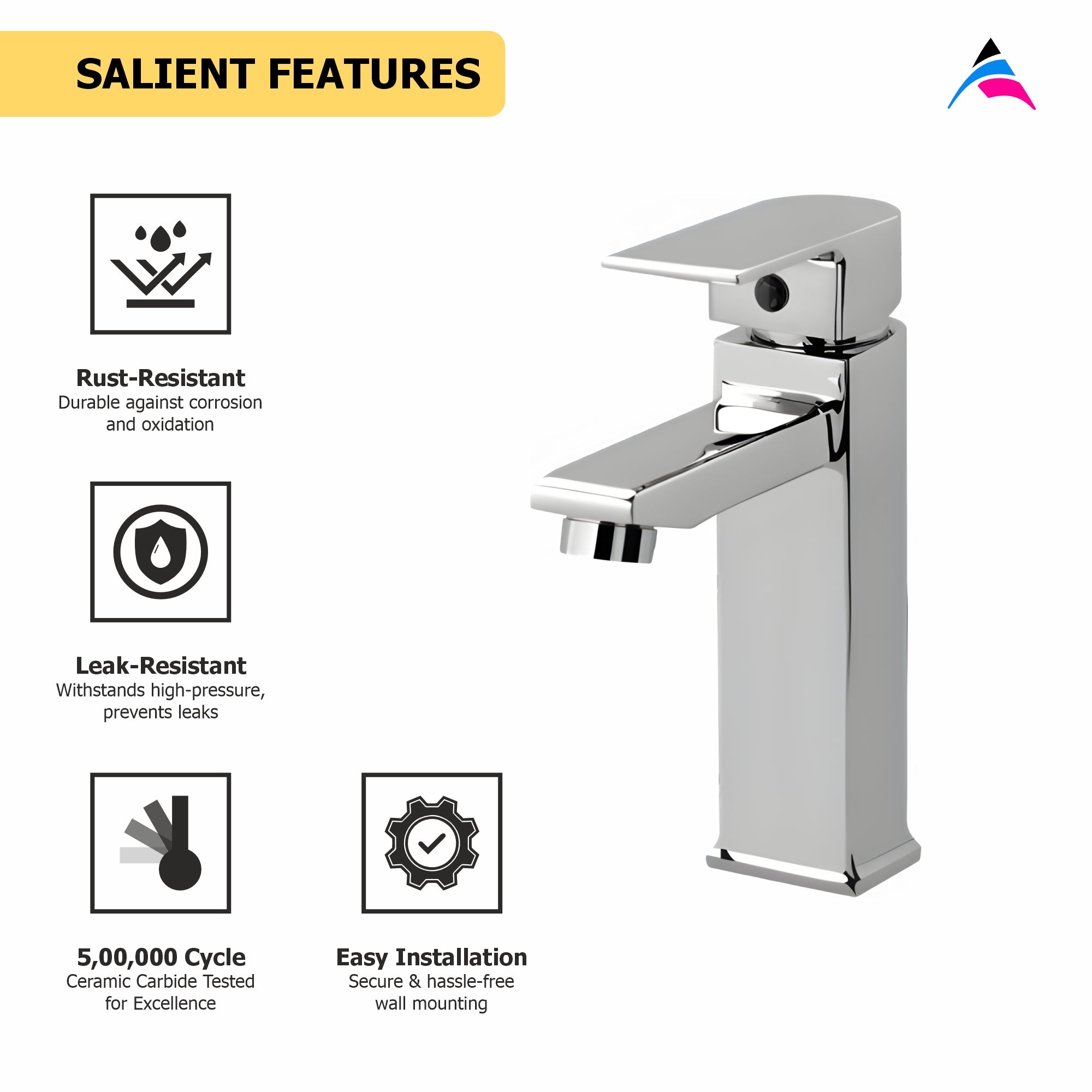 Asiatique S/L Basin Mixer With Braided Hoses (PL-009), Plaza Series Bathroom Faucets & Mixers | Premium Brass Tap Collection