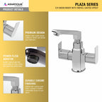 Asiatique C/H Basin Mixer With Swivel Casted Spout  (PL-010), Plaza Series Bathroom Faucets & Mixers | Premium Brass Tap Collection