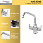 Asiatique C/H Basin Mixer With Extended Swivel Spout (PL-0011EX), Plaza Series Bathroom Faucets & Mixers | Premium Brass Tap Collection