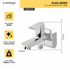 Asiatique 2 in 1 Bib Cock With Wall Flange (PL-015), Plaza Series Bathroom Faucets & Mixers | Premium Brass Tap Collection