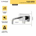 Asiatique S/L Basin Mixer Wall Mounted Upper Part (PL-019U), Plaza Series Bathroom Faucets & Mixers | Premium Brass Tap Collection