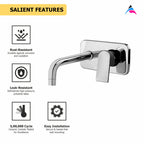 Asiatique S/L Basin Mixer Wall Mounted Upper Part (PL-019U), Plaza Series Bathroom Faucets & Mixers | Premium Brass Tap Collection