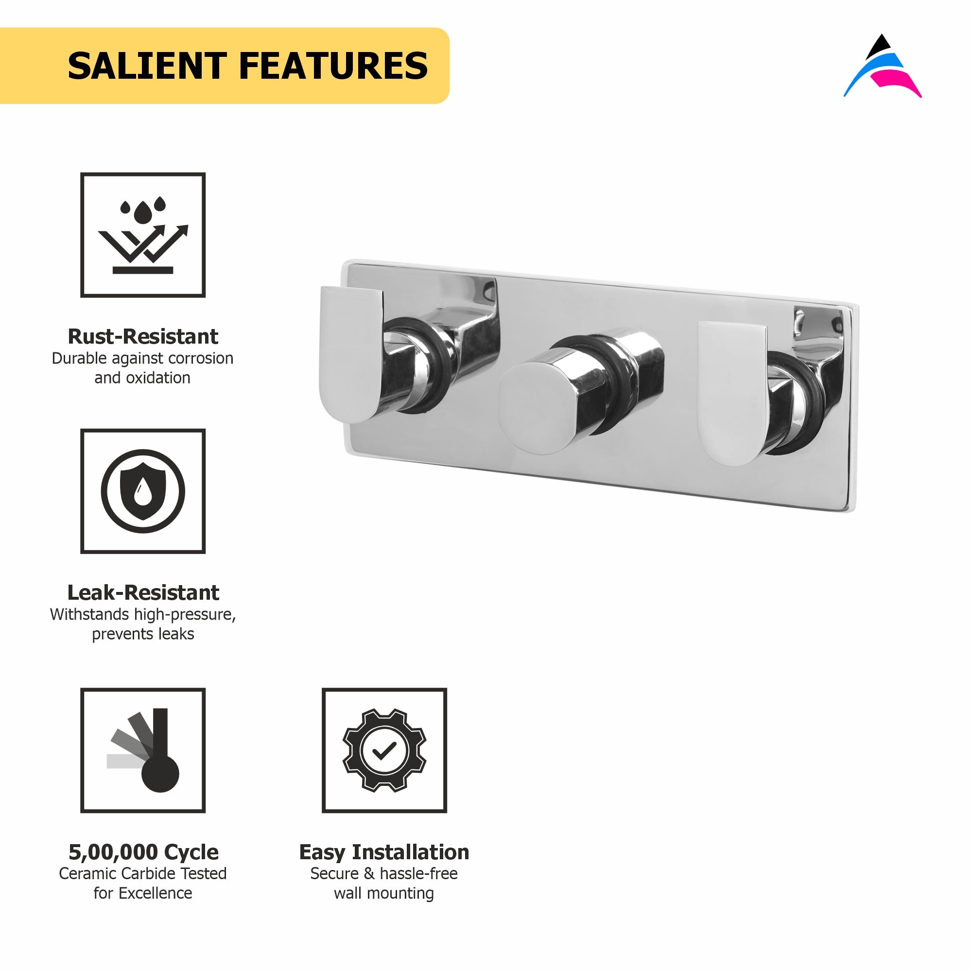 Asiatique Con. Wall Mixer Upper Part (PL-029U), Plaza Series Bathroom Faucets & Mixers | Premium Brass Tap Collection