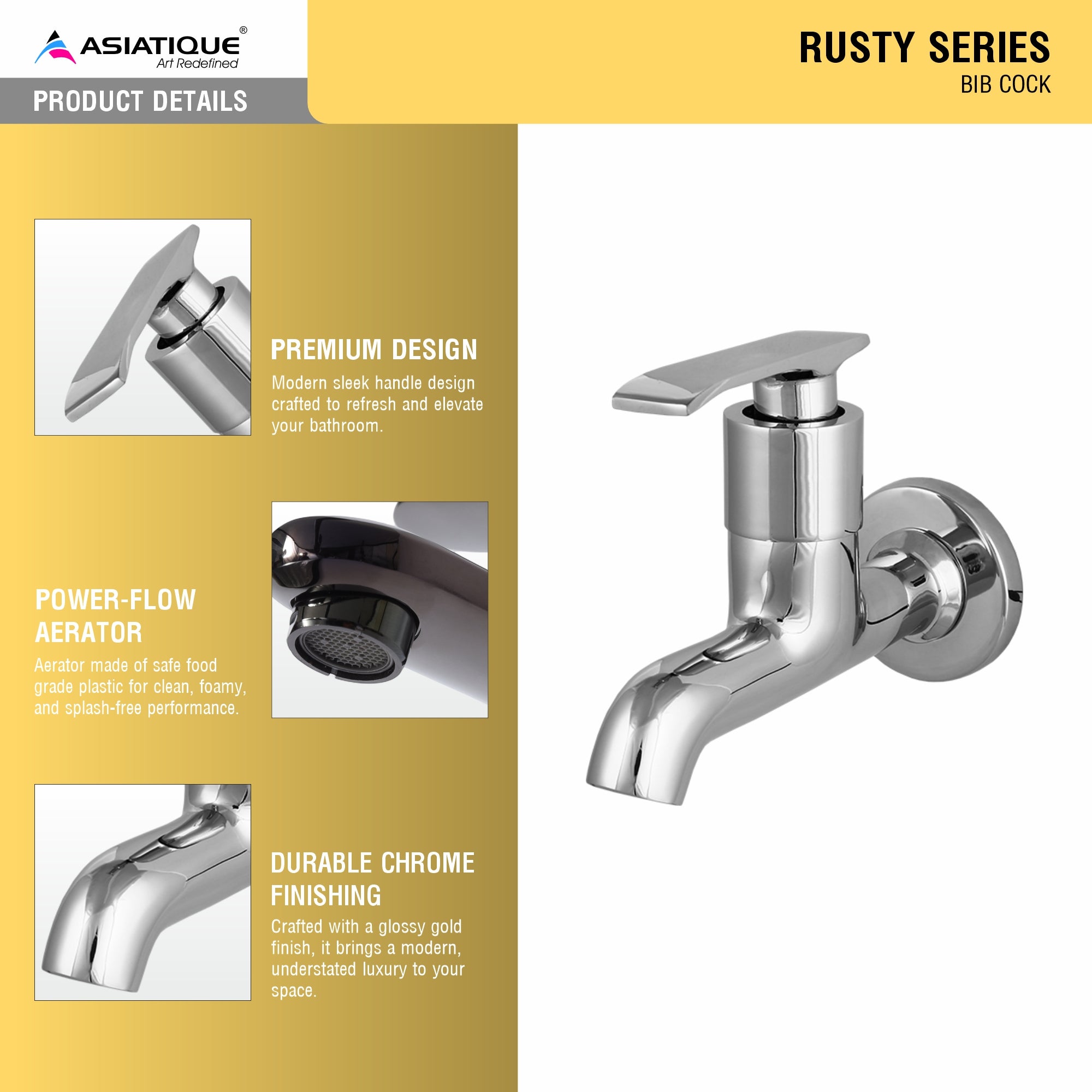 Asiatique Bib Cock  (R-003), Rusty Series Premium Faucets & Mixers