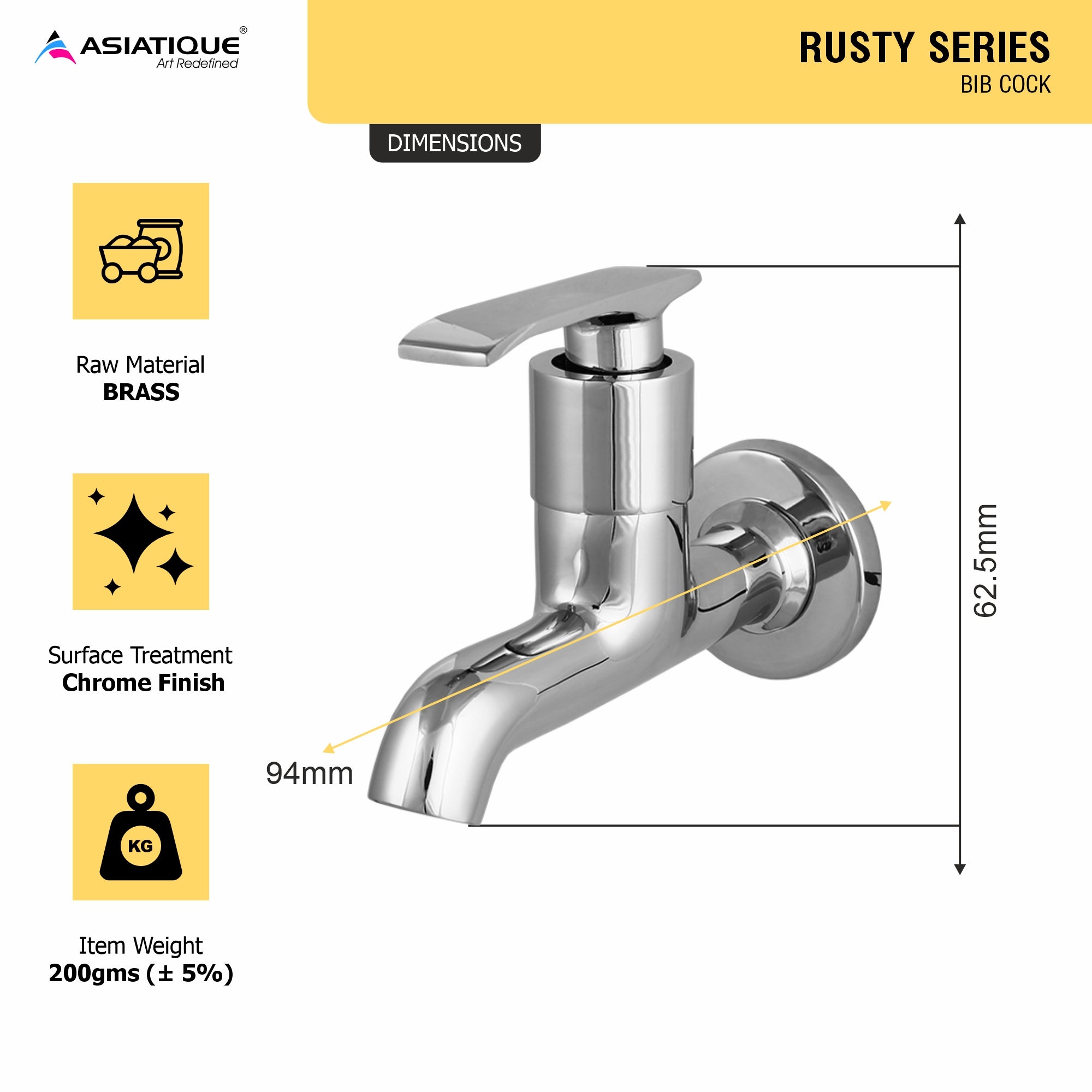 Asiatique Bib Cock  (R-003), Rusty Series Premium Faucets & Mixers