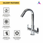 AsiatiqueSink C/H Basin Mixer 'J' Spout  (R-011), Rusty Series Premium Faucets & Mixers