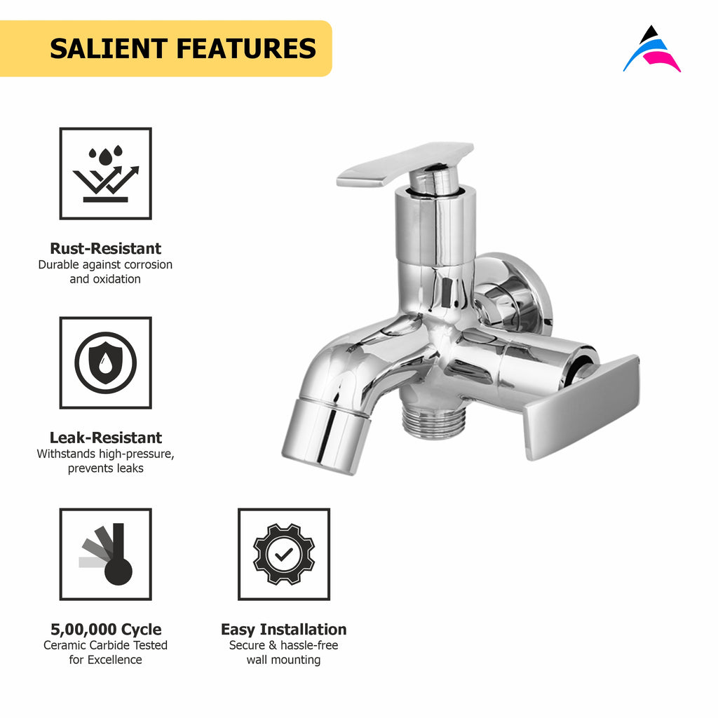 AsiatiqueSink 2 in 1 Bib Cock  (R-015), Rusty Series Premium Faucets & Mixers