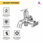 AsiatiqueSink 2 in 1 Bib Cock  (R-015), Rusty Series Premium Faucets & Mixers