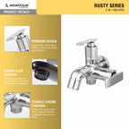 AsiatiqueSink 2 in 1 Bib Cock  (R-015), Rusty Series Premium Faucets & Mixers
