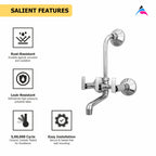 Asiatique Wall Mixer With 'L' Bend (R-017L), Rusty Series Premium Faucets & Mixers