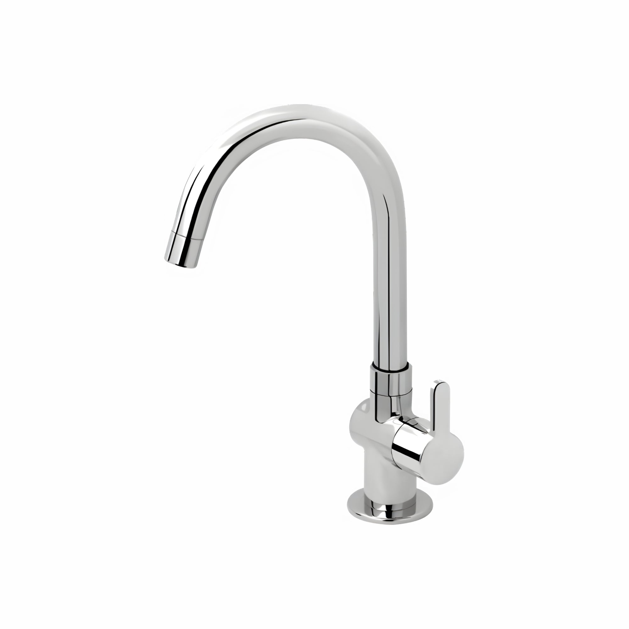 Asiatique Pillar Cock With Swivel ‘J’ Spout (S-002), Premium Brass Chrome Bathroom Faucet & Mixer Collection, Smart Series