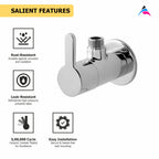 Asiatique Angle Cock With Wall Flange (S-005), Premium Brass Chrome Bathroom Faucet & Mixer Collection, Smart Series