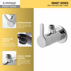 Asiatique Angle Cock With Wall Flange (S-005), Premium Brass Chrome Bathroom Faucet & Mixer Collection, Smart Series
