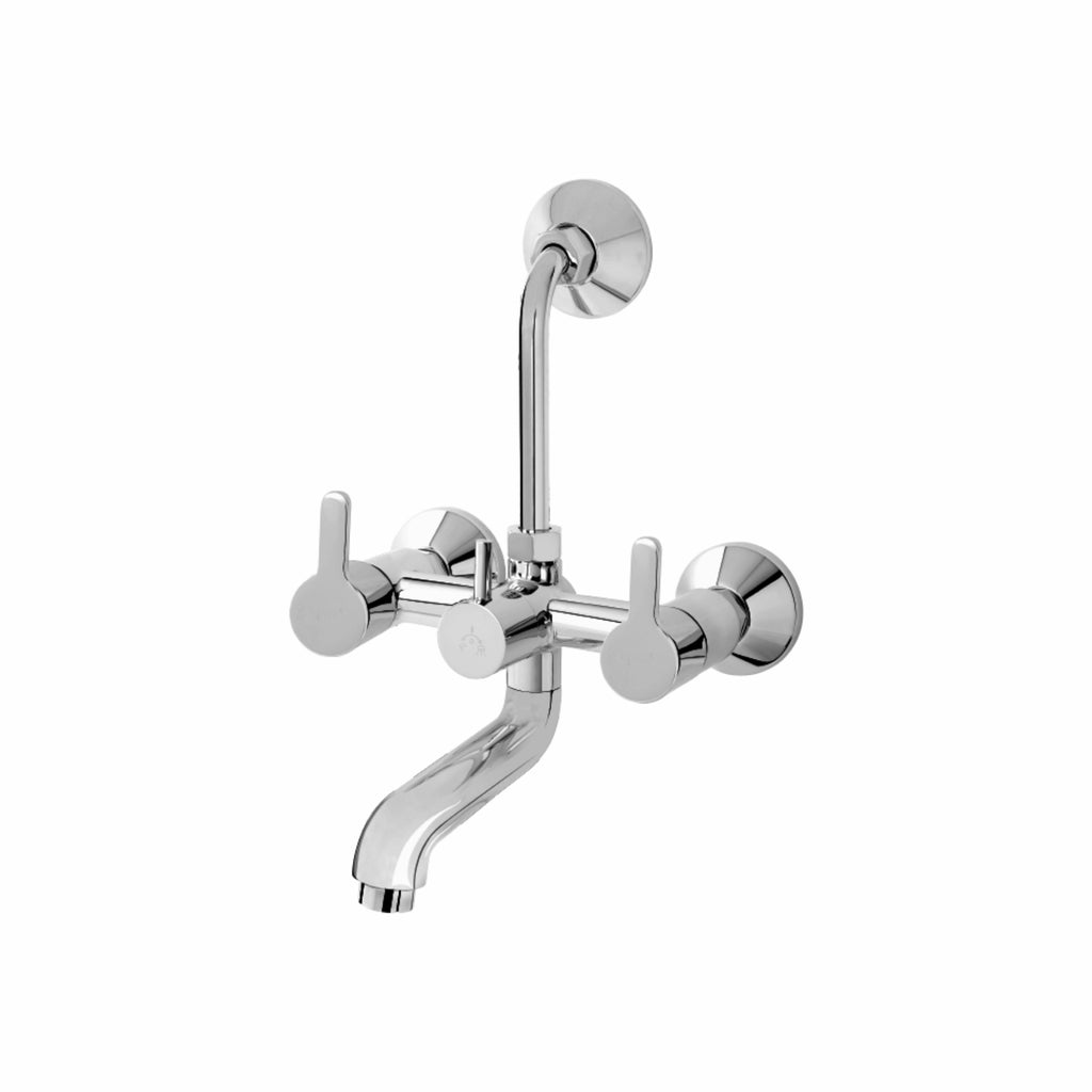 Asiatique Wall Mixer Telephonic With ‘L’ Bend for ARR. Of O/H Shower (S-017), Premium Brass Chrome Bathroom Faucet & Mixer Collection, Smart Series