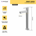 Asiatique Pillar Cock Extension Body (S-023), Premium Brass Chrome Bathroom Faucet & Mixer Collection, Smart Series