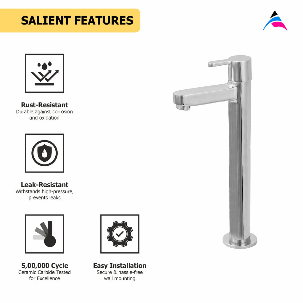 Asiatique Pillar Cock Extension Body (S-023), Premium Brass Chrome Bathroom Faucet & Mixer Collection, Smart Series