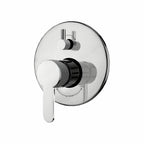 Asiatique S/L Div Upper Parts Handle, Button & Plate (S-024), Premium Brass Chrome Bathroom Faucet & Mixer Collection, Smart Series