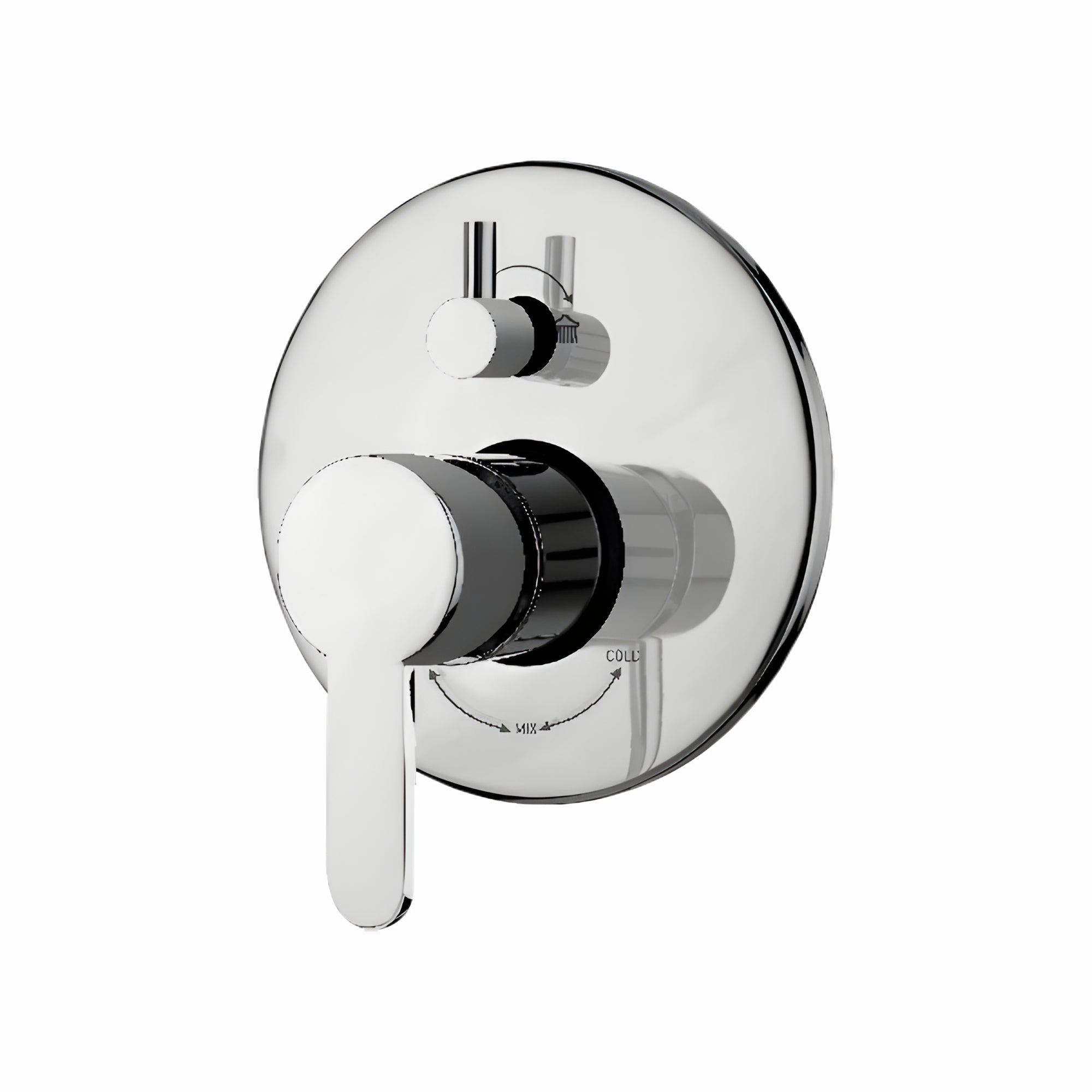 Asiatique S/L Div Upper Parts Handle, Button & Plate (S-024), Premium Brass Chrome Bathroom Faucet & Mixer Collection, Smart Series