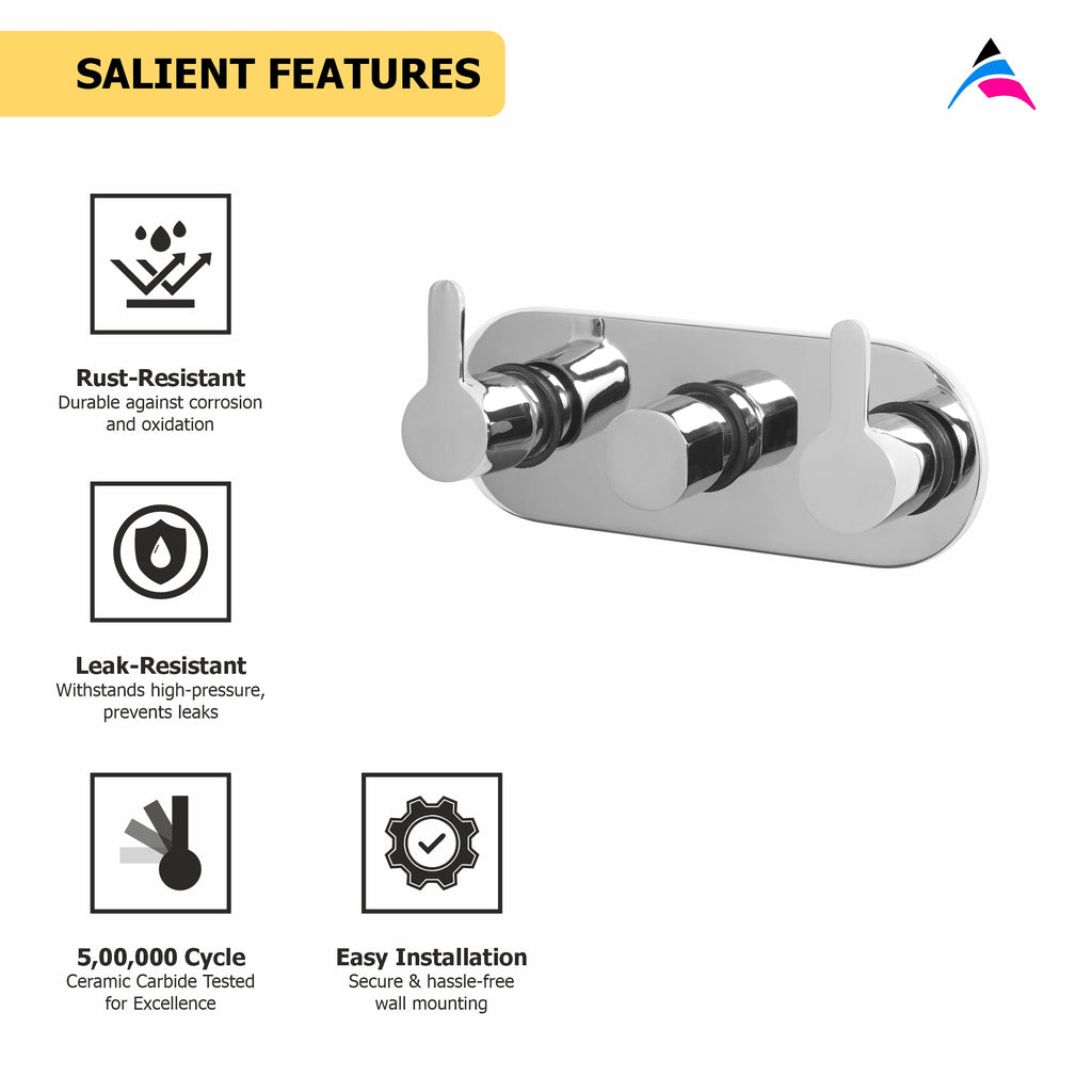 Asiatique Con. Wall Mixer Upper Part (S-029U), Premium Brass Chrome Bathroom Faucet & Mixer Collection, Smart Series